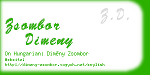 zsombor dimeny business card