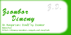 zsombor dimeny business card